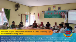 KI Babel  Tinjau Pelayanan Informasi di Desa Simpang Tiga, Kabupaten Belitung Timur